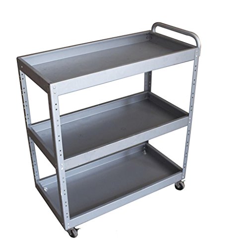 HXLDZOU Trolley aus verdickter Legierung, Werkzeugwagen, Servicewagen, multifunktionaler Werkswartungswagen, Tragfähigkeit 130 kg, geeignet für die Garage (Grey)