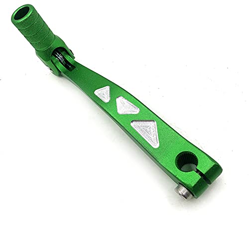 Skdvy Dirt Bike Klappbarer Schalthebel, Schalthebel-Schaltmetall-Aluminium-Passform für CRF KLX Dirt Bike Pit Bike Ersatzteile(Green)