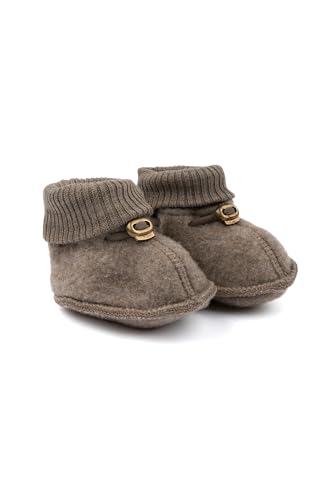 Mikk-line Woll-Babysocken Melange Denver 62/68 | OEKO-TEX Standard 100 | Krabbelschuhe Baby in Wool Und Polyster Für Mädchen und Jungen | Hausschuhe Kinder | Lauflernschuhe Baby