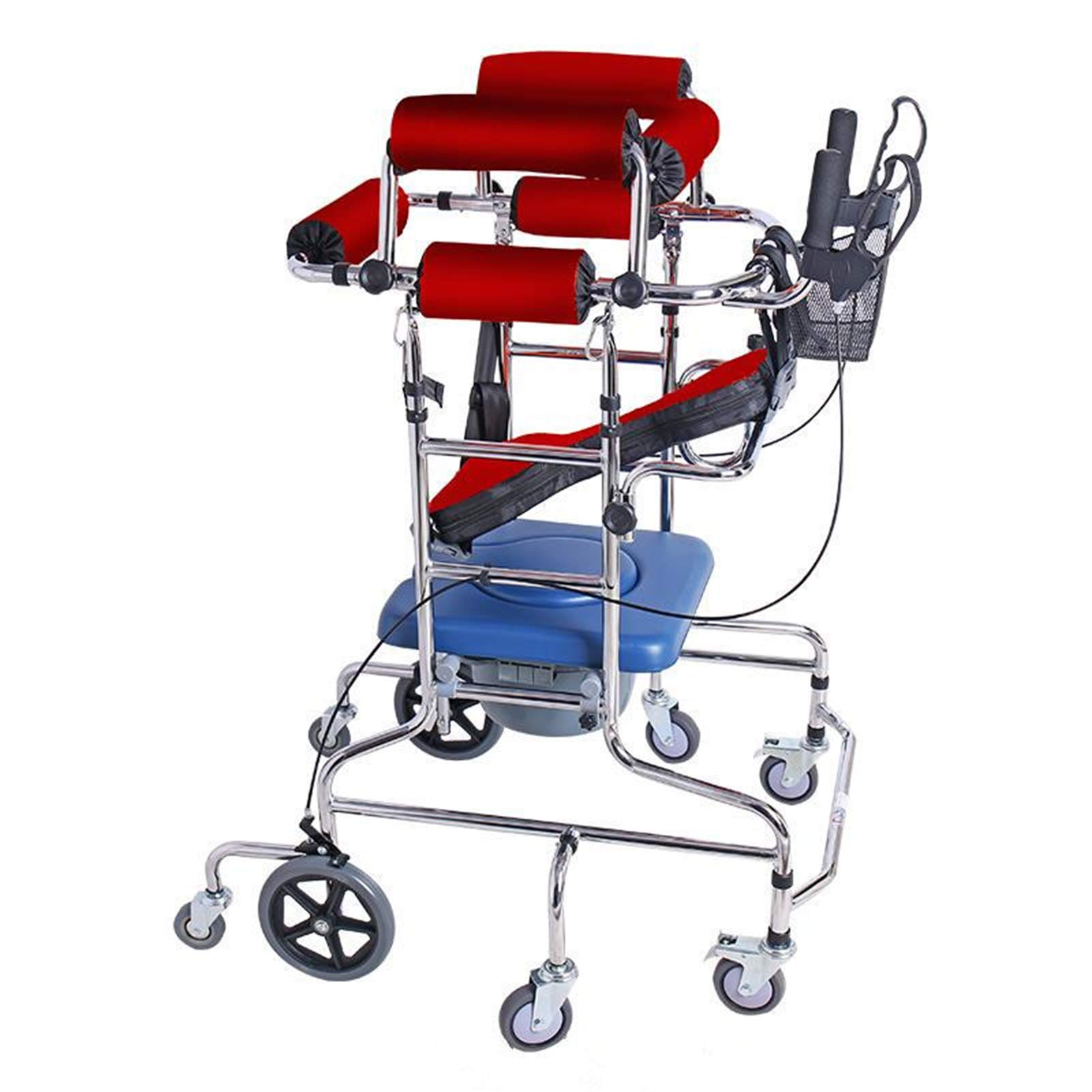 Case Gehhilfen für Behinderte, 8 Räder, Rollator-Gehhilfen, leicht, tragbar, WC-Sicherheitsrahmen für ältere Menschen, Rehabilitation, Hilfshilfe, Stern des Lichts, nach vorne laufen