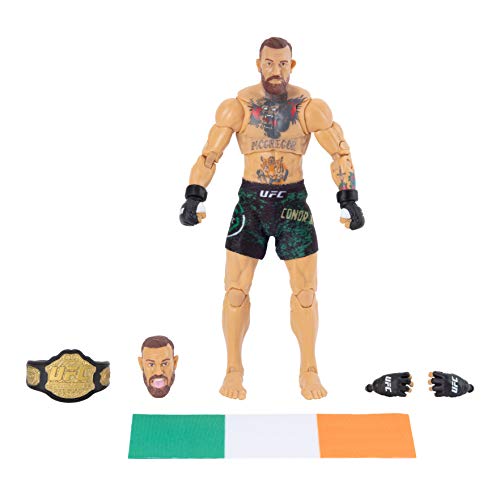 UFC Ultimate Series Limited Edition Conor McGregor, 15,2 cm große Sammler-Actionfigur – inklusive alternativem Kopf und handschuhten Händen, Kampfshorts, Gürtel und irischer Flagge