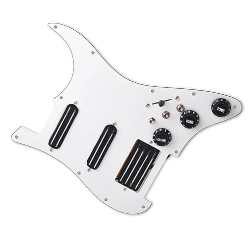 Standard-Pickguard-Tonabnehmer SSH Loaded Prewired Scratchplate Coil Splitting 2 Mini Humbucker Schlagbrett für E-Gitarre (Color : 3/4)