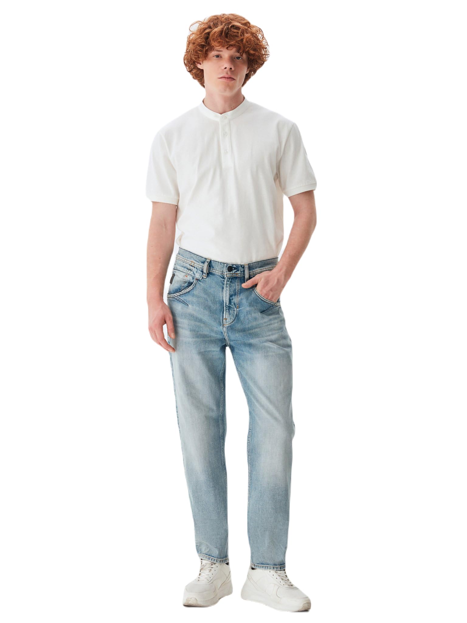 LTB Jeans Herren Jeans Mariano Entspannt fit aus Baumwollmischung Gerade Denim mit Mittlere Taille in Light Blau