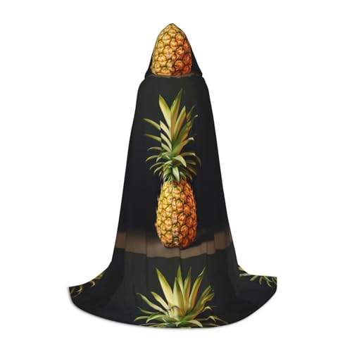 WURTON Ananas-Malerei, Druck, Halloween, Kapuzenumhang, Renaissance, Gothic, Umhang für Cosplay, Kapuzenumhang, Unisex