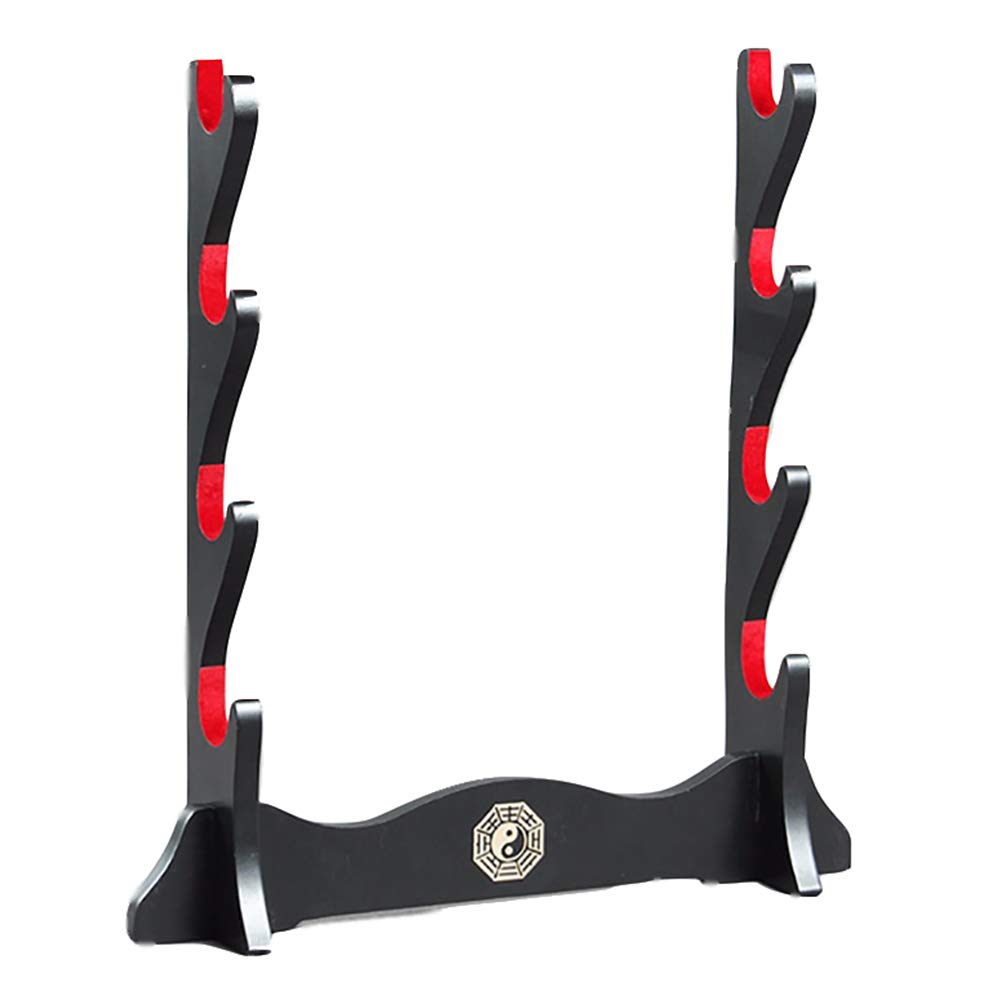 Z-fiber Schwerthalter Japanischer Samt gepolsterter Katana Stand Samurai Display Rack Support All Sword (BA-Hängemuster 4 Tier)