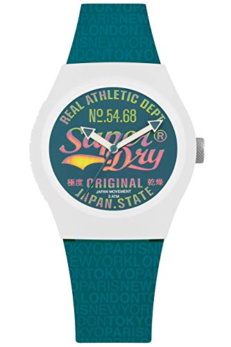 Superdry Damen Analog Quarz Uhr mit Silikon Armband SYL249AU