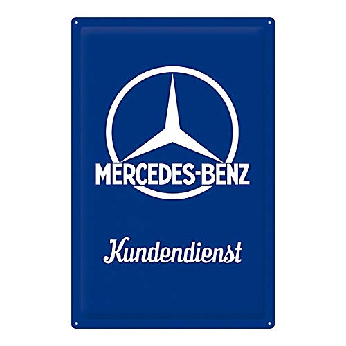 Nostalgic-Art 24012 Mercedes-Benz - Kundendienst  | Retro Blechschild | Vintage-Schild | Wand-Dekoration | Metall | 40x60 cm