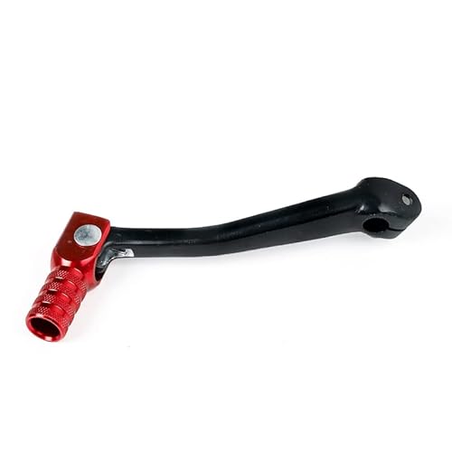 Skdvy Dirt Bike Klappbarer Schalthebel, CNC-Aluminium-Klappschalthebel for Motorräder, Zubehör for 110/125/140/150/160/250 cc, Dirt Bike Pit Bikes(Red Black)