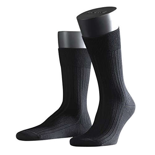 FALKE Herren Socken Bristol Pure, 91% Merinowolle, 1 Paar, Schwarz (Black 3000), Größe: 39-40