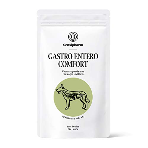 Sensipharm Gastro Entero Comfort - Hilft Natürlich bei Erbrechen, Durchfall, Magen, Darmen, Verdauung - 90 Tabletten a 1000 mg. für Hunde