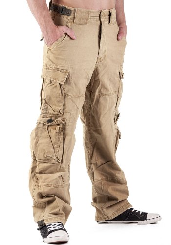 Jet Lag Cargohose Modell 007 beige, Größe:5XL/34