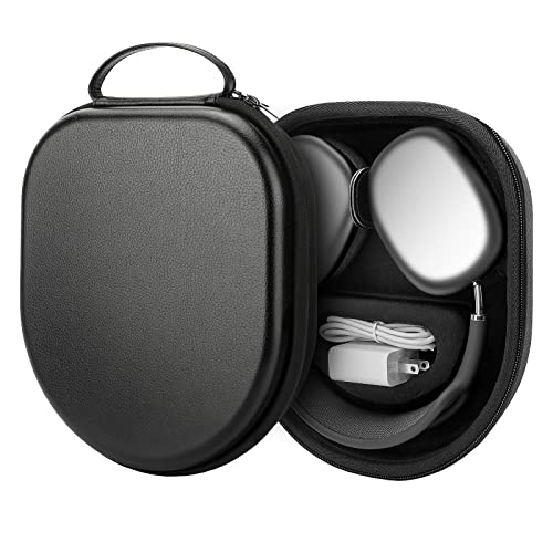 Yinke Tasche Etui für Apple AirPods Max unterstützt den Schlafmodus, Tragbarer Tragetasche für den Hard Hülle Case (Black LZW)