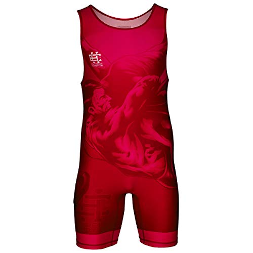 Extreme Hobby Wrestling-Trikot für Männer WRESTLING, Kompressionstrikot REH-TECHRESPONSE One-Piece Sleeveles Bodysuit Ringer-Trikot Herren