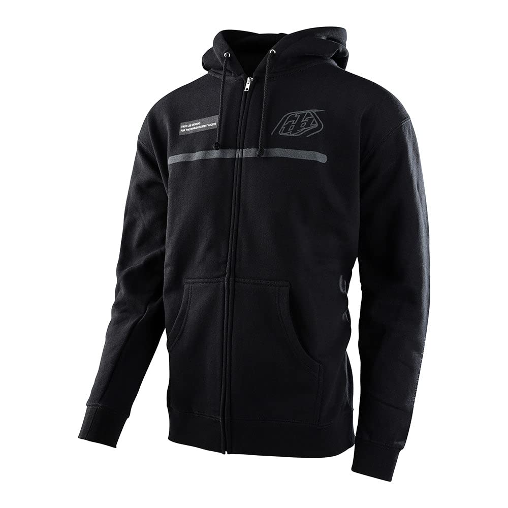 Troy Lee Designs Motorrad Motocross Racing Zip Up Hoodie für Herren, Lines Zip Up Hoodie, schwarz, Large