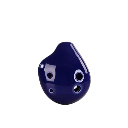 Okarina Instrument 4 Farbe Ocarina 6 Loch Farbe Mini Ocarina C Key Anfänger Ocarina Lehre Keramik Anhänger(Purple)