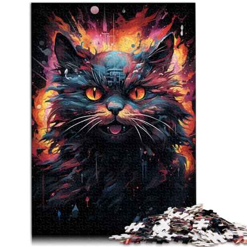 Puzzle Puzzle Weltraum-Magiekatze Puzzle 1000-teiliges Puzzle für Erwachsene Holzpuzzle Puzzle Lernspiele Heimdekorationspuzzle （50x75cm）