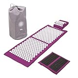 Akupressur-Set VITAL DELUXE XL SPIKY: Akupressur-Matte (130 x 50 cm), Kissen und -Fußmatte im günstigen Set, vitalisierend, für den Rücken und Nacken