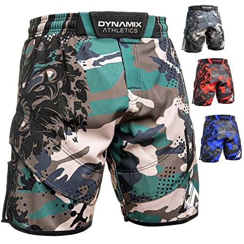 Dynamix Athletics Hybrid Training Shorts Predator Red Camo - Grappling Kampfsport Fitness Hose für Herren (XL)