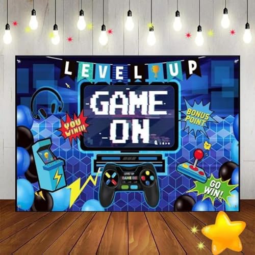 Video gameputer Party Geburtstag Hintergrund Cartoon Baby dusche bar Dekoration befreit Fotografie hintergründe 210X150cm