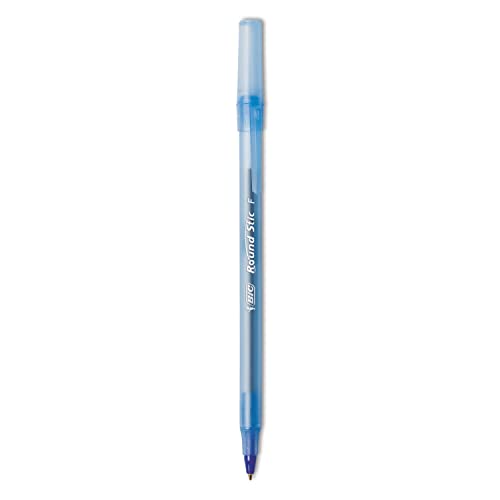 BIC America GSF11BE Round Stic Ballpoint Stick Pen Blue Ink, Fine, Dozen