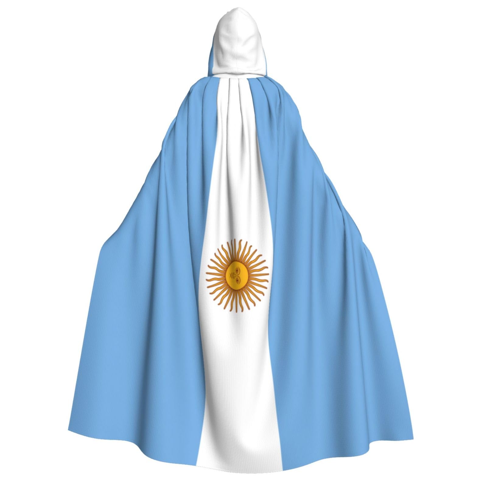 WURTON Umhang mit argentinischer Flagge, Unisex, Kapuzenumhang, Halloween, Karneval, Vampir, Cosplay, Umhang mit Kapuze