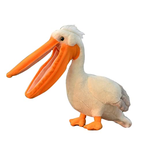 DANAIM White Pelican Stuffed Animal,15Inch Soft Little Pelican Plush Toy Cute Osprey Wild Animals Dolls Hugging Toy Children's Gift for Boys Girls