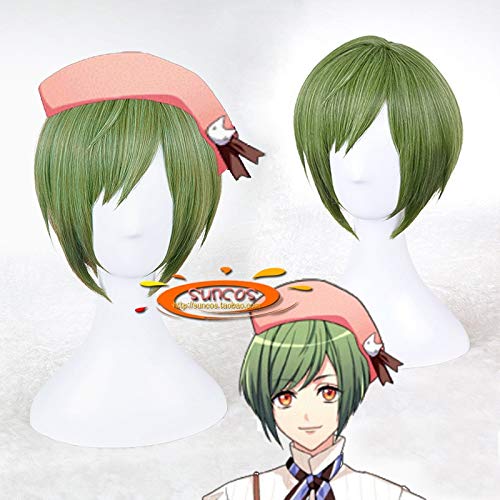 LINLINCD Cosplay wig Neue Hand Tour A3! Cosplay Yuki Rurikawa Perücken Hitzebeständige synthetische Perücke Halloween Karneval Party Haarperücken+Perückenkappe