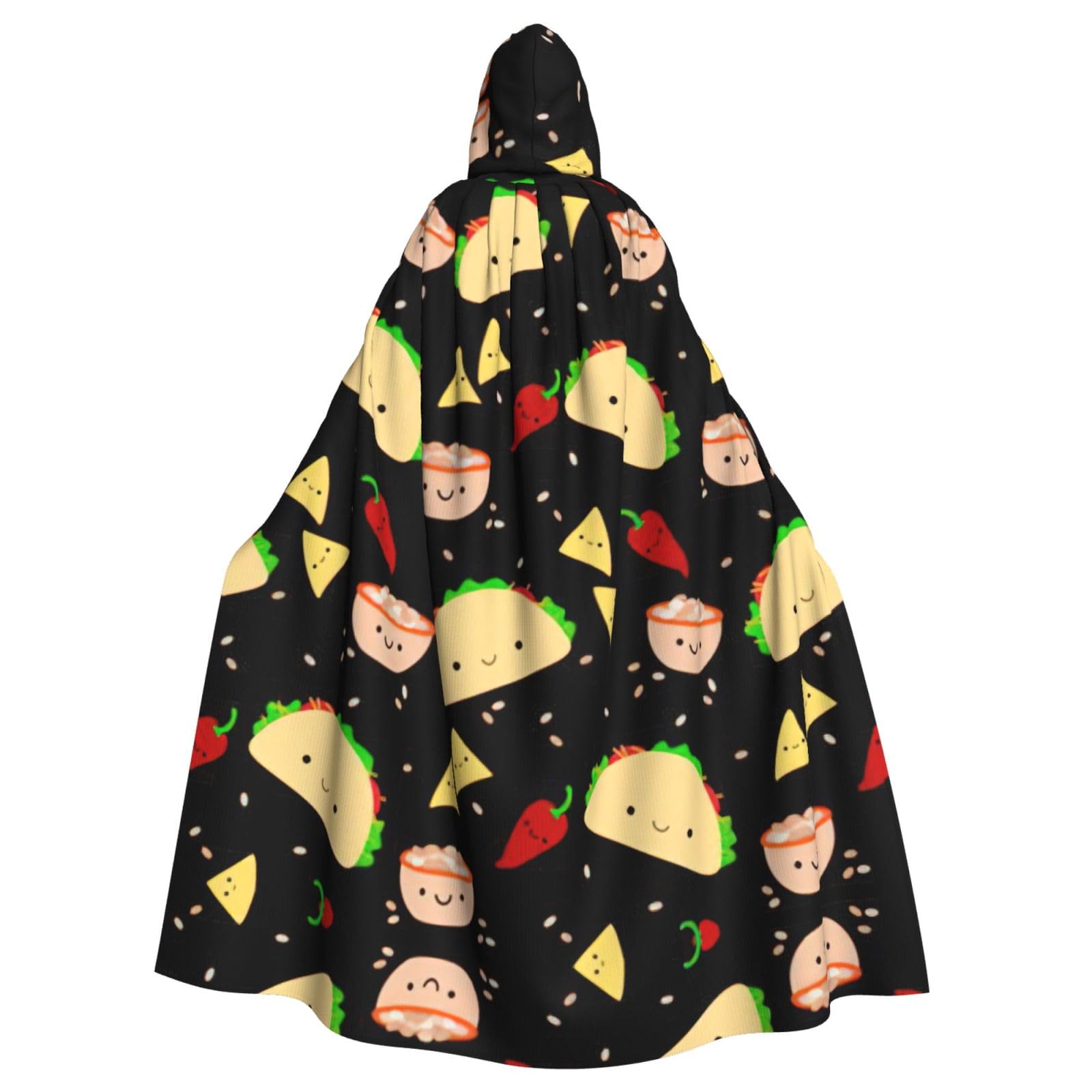 YQxwJL Tuesday Party Print Hooded Long Length Cape, Unisex Hooded Halloween Christmas Cloak Costumes Party Cape