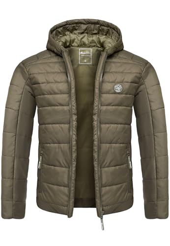 Amaci&Sons Herren Steppjacke Outdoor Basic Patch Jacke 9109 Olive XXL