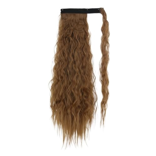 Pferdeschwanz Haarteil Pferdeschwanz-Extensions, 22/34 Zoll langer Afro-Locken-Wickel-Pferdeschwanz, lockiges, gewelltes synthetisches Haarteil for Frauen, gefälschte Pferdeschwänze, Clip-in-Haarverlä