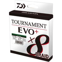 Daiwa Tournament X8 Braid EVO+ 0,16mm 135m Dunkelgrün geflochtene Angelschnur