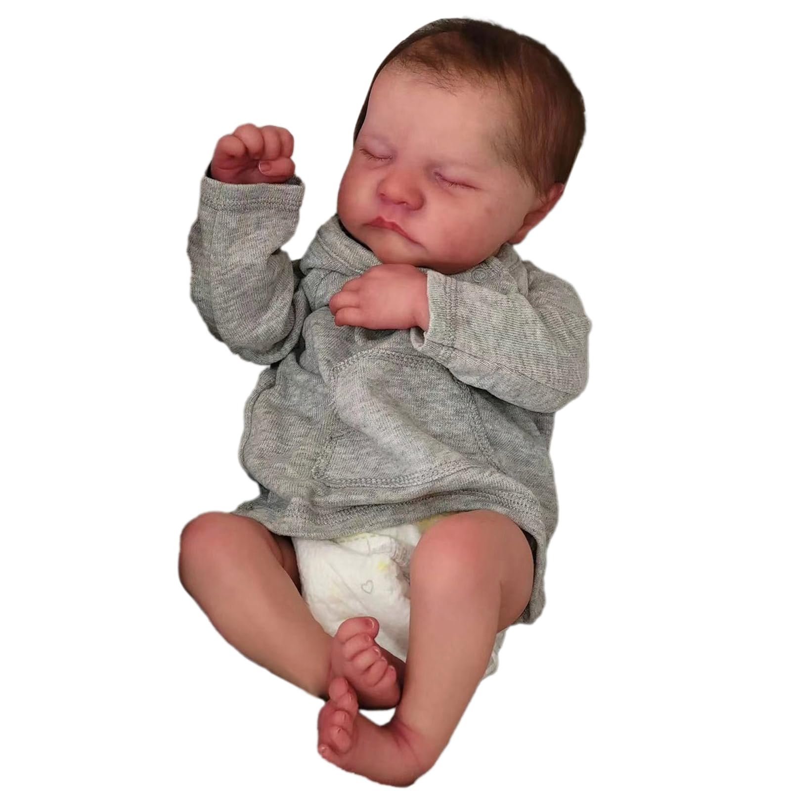 Aurgiarme 45 cm Simulation Mädchen Baby Realistische Wiedergeburt Kinder Mit Beweglichen Arm & Bein Für Baby Kind Beschwichtigen Begleiten Schlaf