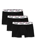 Fila FU5016/3 Herren Boxershorts, M, Schwarz, 3 Stück