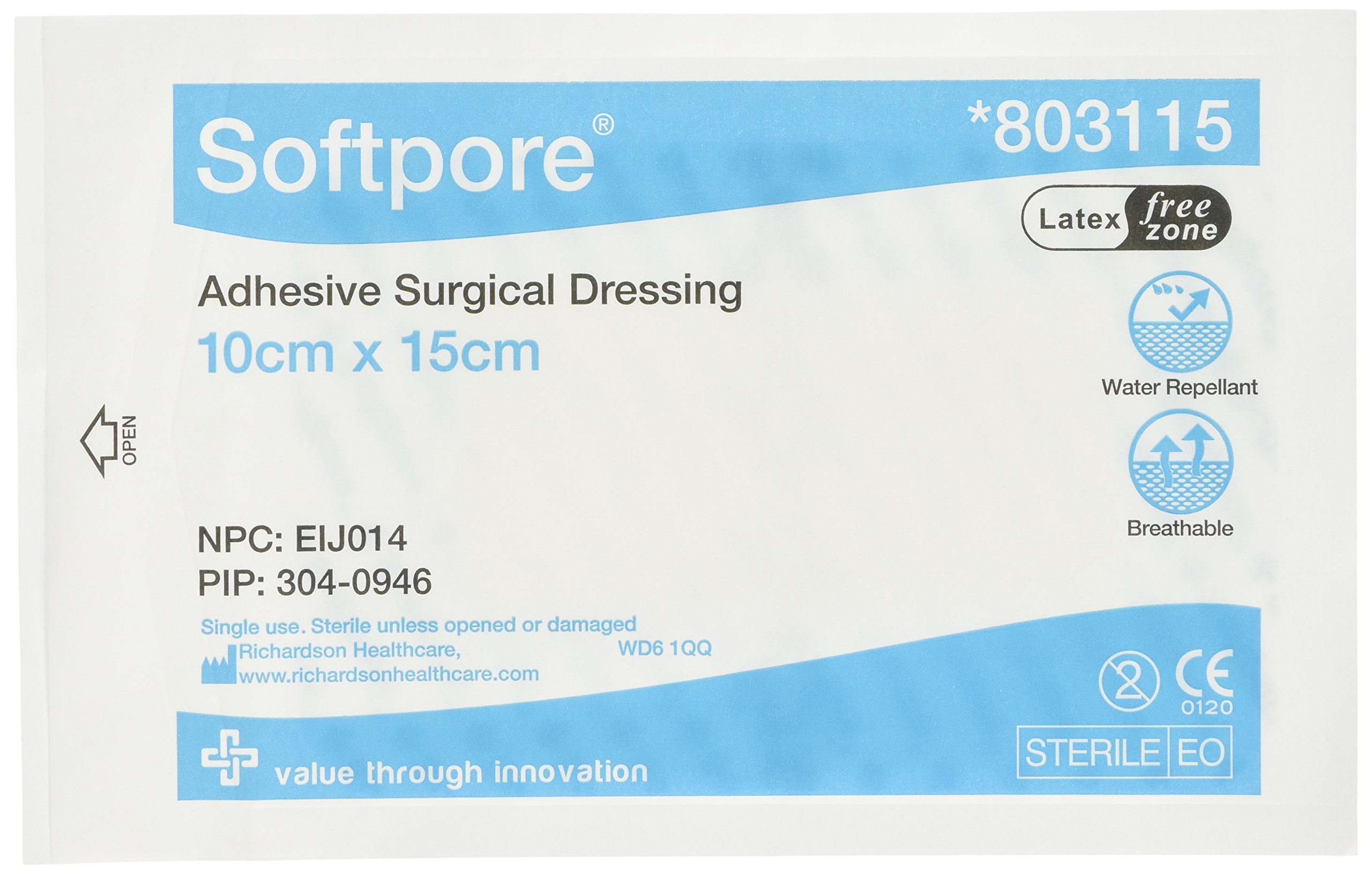 Softpore 803115 Kompressen, 10 x 15 cm, 50 Stück