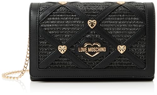 Love Moschino Damen Jc4314pp0iko100a Schultertasche, Schwarz