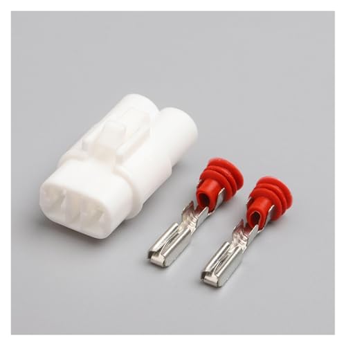 CXVFY Kompatibel mit MT090 2-poligem weißen Kfz-Stecker und -Buchse, wasserdichtem Kfz-Stecker/Motorräder, 6180-2181 6187-2171(Female,50 sets)