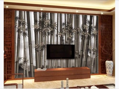 Vintage Bamboo Forest Mountain 3D Tapete Poster Restaurant Schlafzimmer Wohnzimmer Sofa TV Dekorative Wand-430cm×300cm