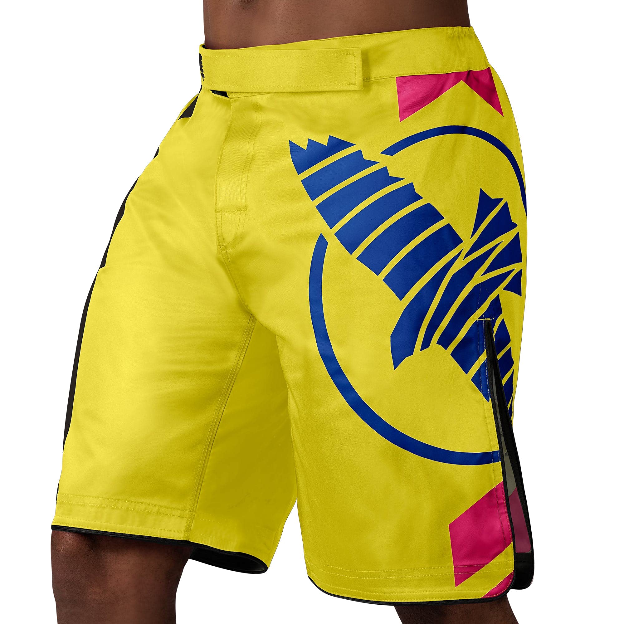 Hayabusa Herren Icon Fight Shorts - Gelb und Blau - Groß…