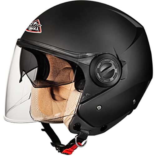 SMK Helmets Unisex-Adult Helmet Motorrad Helm, schwarz matt, M