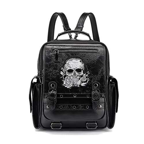 Großer Rucksack Totenkopf Rucksack Studenten Schule Büchertaschen Vintage Reiserucksäcke Laptop Rucksack