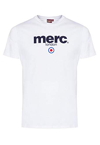 Merc of London Herren Brighton, T-Shirt, Weiß (White), X-Large