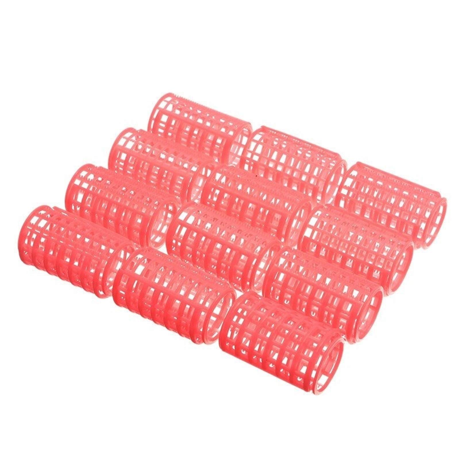 Hair Curler Rolls 24 PC-Rosa Lockenwickler Roller Großer Grip Clips Lockenwickler Friseur DIY Haar-Styling-Schönheits-Werkzeuge 22mm 26mm 32mm 36mm 40mm DIY Wave Styling Kit(40mm)