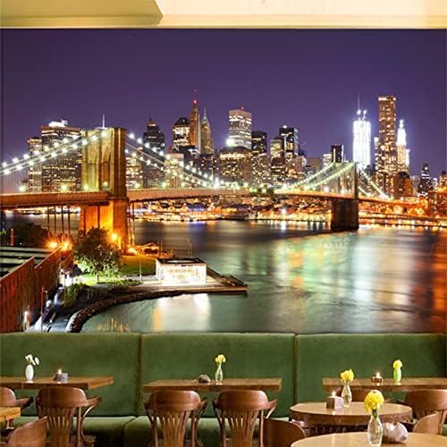 XLMING City Night View Restaurant 3D Tapete Home Dekoration Wohnzimmer Sofa Schlafzimmer Tv Hintergrund Wand-250cm×170cm