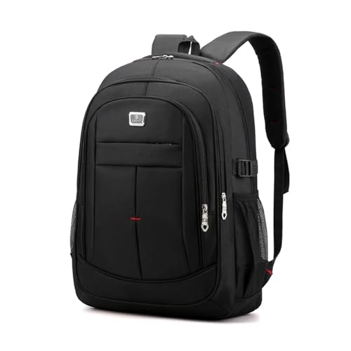 NICHANGHUA Rucksack Männer Rucksack Computer Business Schulter Taschen Männlichen Reise Freizeit Student Laptop Rucksack Schule Taschen Junge (Color : Black)