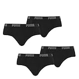 PUMA Men Basic Brief 4er Pack, Größe:XL, Farbe:Black/Black (230)