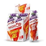 HIGH5 Energy Gel, Energie-Gel im schnell zu öffnenden Portionsbeutel, mit natürlichem Fruchtsaft | Schwarze Johannisbeere | Multipack 20 x 40g