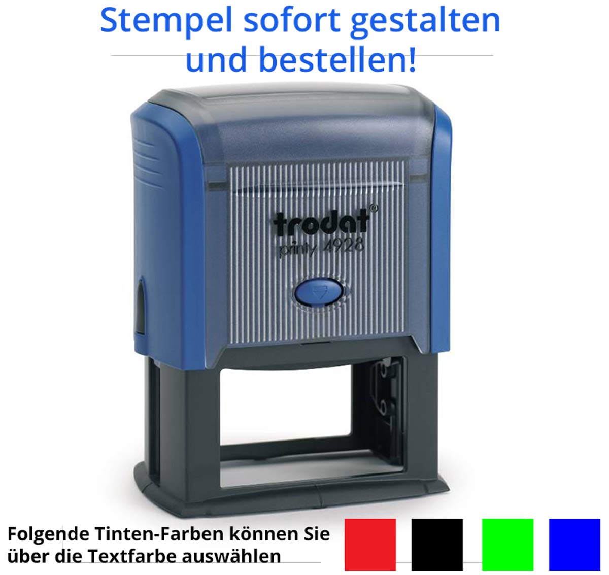 Stempel Trodat Printy 4928 (60x33 mm), für 9 Zeilen, in verschiedenen Farben, gleich Online gestalten!!! (blau)