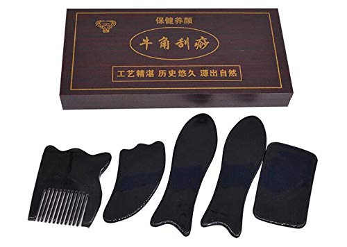 Infinitely Great Home Decor Center Guasha Gua Sha Akupunktur-Massage-Set, 5-teilig