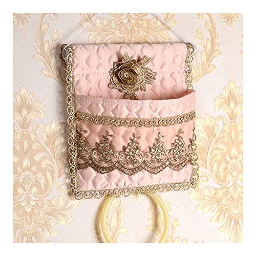 BFVAKBKYT Hängende Lagerung über der Tür, Wall Door Closet Hanging Storage Bag Organizer 4 Pockets Wall Mounted Storage Bag(Pink,1 Pocket)