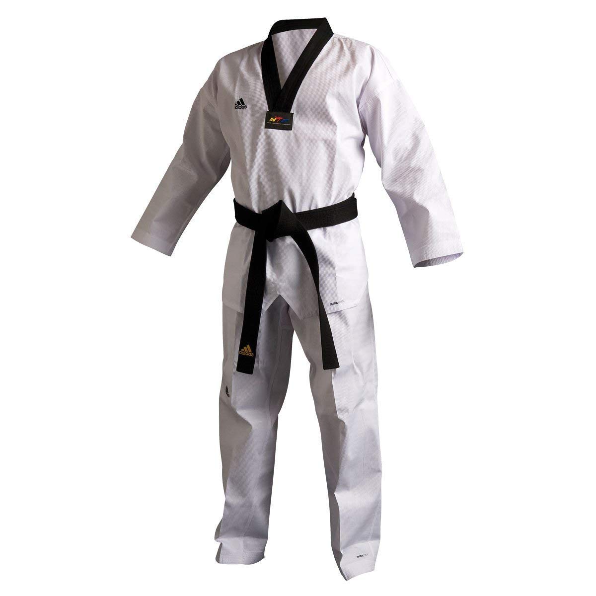 Adidas Dobok Adichamp III WTF Revers Schwarz Taekwondoanzug (220 cm)